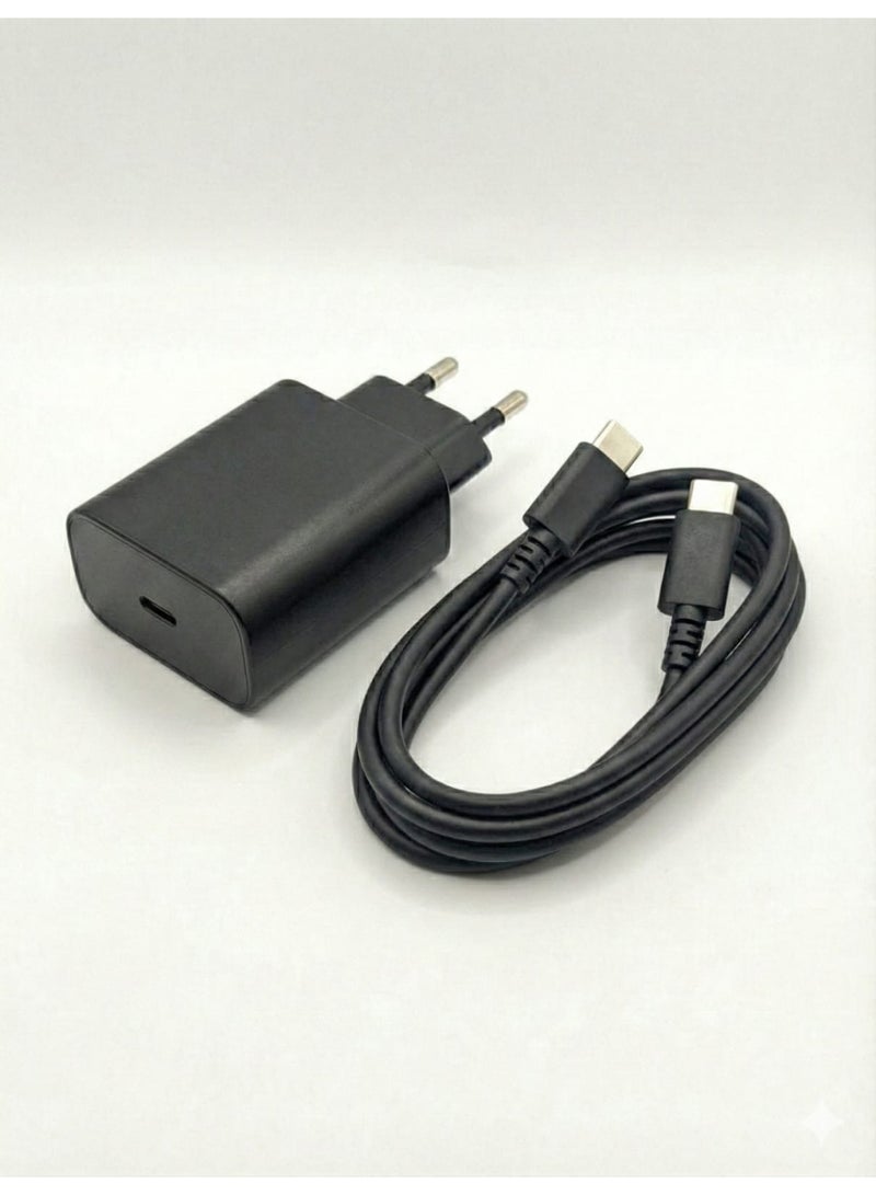 67W Super Fast Charging Adapter with Type-C to Type-C Cable Compatible with Samsung Devices